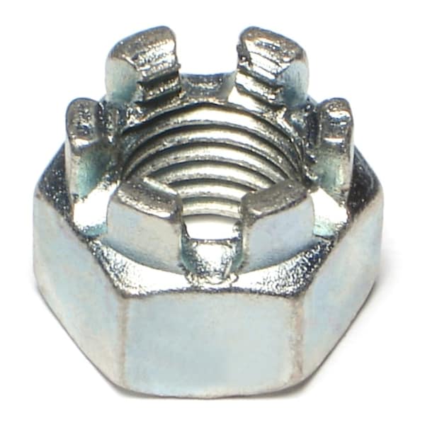 Midwest Fastener 16mm-2.0 Zinc Plated Class 8 Steel Coarse Thread Castle Nuts 5PK 76226 - main